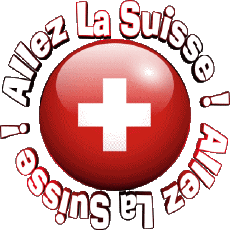 Nachrichten Französisch Allez La Suisse Carte - Drapeau 