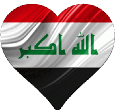 Banderas Asia Iraq Corazón 