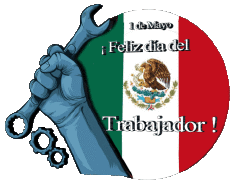 Messages Espagnol 1 de Mayo Feliz día del Trabajador - México 