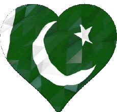 Bandiere Asia Pakistan Cuore 