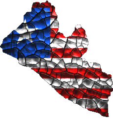Flags Africa Liberia Map 