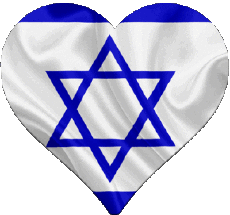 Banderas Asia Israel Corazón 