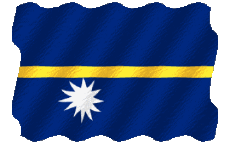 Flags Oceania Nauru Waving 