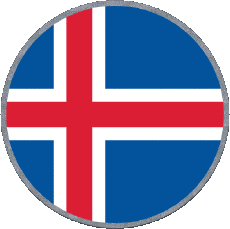 Flags Europe Iceland Round 