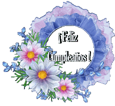 Mensajes Español Feliz Cumpleaños Floral 020 