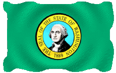 Fahnen Amerika U.S.A - States Washington Welligkeit 