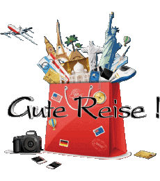 Messages German Gute Reise Transparent Background 01 
