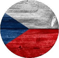 Drapeaux Europe Tchéquie Rond 