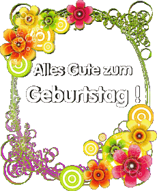 Messages German Alles Gute zum Geburtstag Blumen 013 
