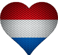 Drapeaux Europe Luxembourg Coeur 