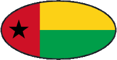 Drapeaux Afrique Guinée Bissau Ovale 01 