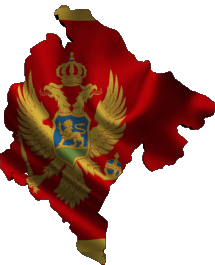 Fahnen Europa Montenegro Karte 