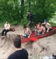 Umorismo -  Fun Sportivo Canoa Kayak Cadute - Fail 