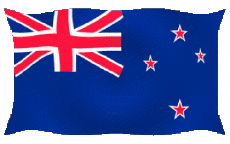 Flags Oceania New Zealand Waving 
