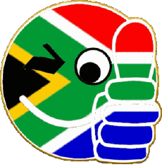 Fahnen Afrika Südafrika Smiley - OK 