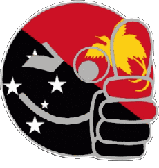 Drapeaux Océanie Papouasie-Nouvelle-Guinée Smiley - OK 