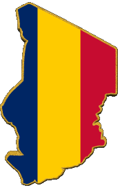 Drapeaux Afrique Tchad Carte 