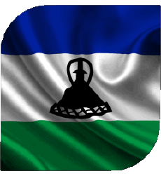 Drapeaux Afrique Lesotho Carré 