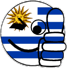 Fahnen Amerika Uruguay Smiley - OK 