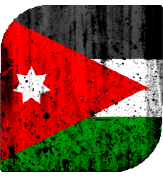 Drapeaux Asie Jordanie Carré 