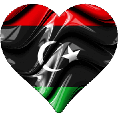 Drapeaux Afrique Libye Coeur 