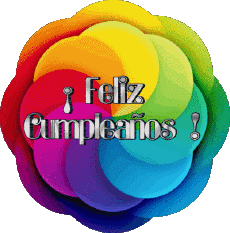 Mensajes Español Feliz Cumpleaños Abstracto - Geométrico Fondo transparente 006 