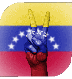 Flags America Venezuela Square 