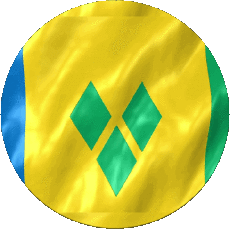Drapeaux Amériques Saint Vincent et les Grenadines Rond 