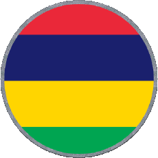 Drapeaux Afrique Maurice Rond 