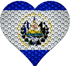 Flags America Salvador Heart 