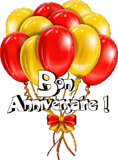 Nachrichten Französisch Bon Anniversaire Ballons - Confetis 007 