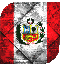 Bandiere America Perù Quadrato 
