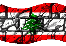 Drapeaux Asie Liban Rectangle 