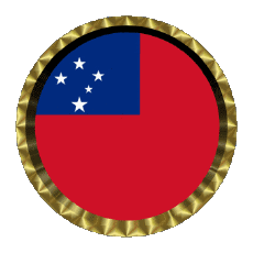 Fahnen Ozeanien Samoa Rund - Ringe 
