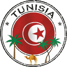 Fahnen Afrika Tunesien Runde 