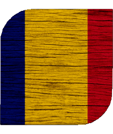 Drapeaux Europe Roumanie Carré 