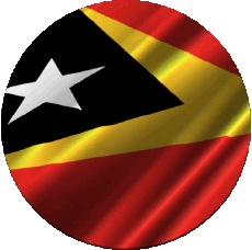 Drapeaux Asie Timor Oriental Rond 