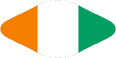Drapeaux Afrique Côte d Ivoire Ovale 02 