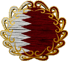 Drapeaux Asie Qatar Forme 
