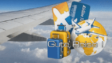 Messages German Gute Reise Animated Background 001 
