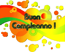 Mensajes Italiano Buon Compleanno Astratto - Geometrico Fondo transparente 009 