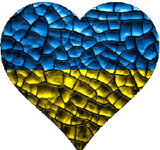 Banderas Europa Ucrania Corazón 