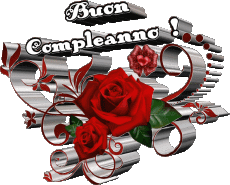 Nachrichten Italienisch Buon Compleanno Floreale Transparenter Hintergrund 004 