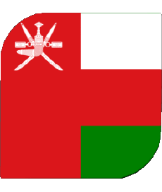 Bandiere Asia Oman Quadrato 