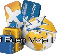 Messages Espagnol Buen Viaje Fond Transparent 05 