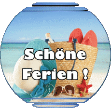 Mensajes Alemán Schöne Ferien Fondo transparente 02 