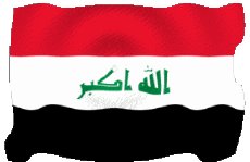 Banderas Asia Iraq Ondulación 