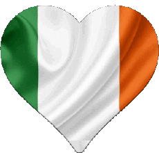 Fahnen Europa Irland Herz 