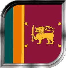 Drapeaux Asie Sri Lanka Carré 