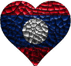 Banderas Asia Laos Corazón 